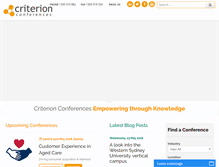 Tablet Screenshot of criterionconferences.com